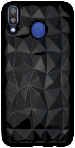 Samsung Galaxy M20 (SM-M205) szilikon tok 3D gyémántmintás fekete