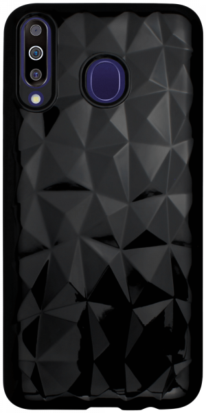 Samsung Galaxy M30 (SM-M305) szilikon tok 3D gyémántmintás fekete