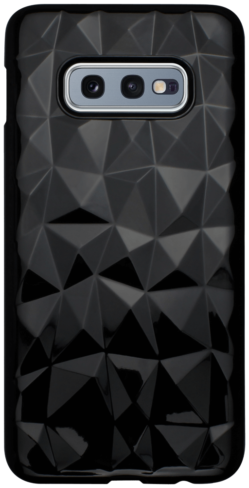 Samsung Galaxy S10e (SM-G970) szilikon tok 3D gyémántmintás fekete