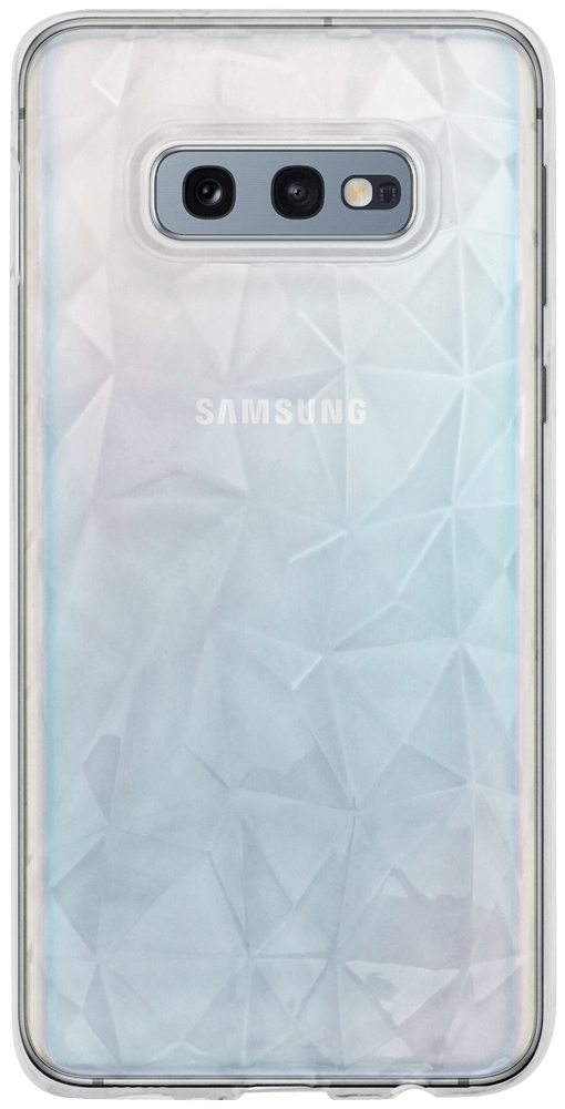 Samsung Galaxy S10e (SM-G970) szilikon tok 3D gyémántmintás átlátszó
