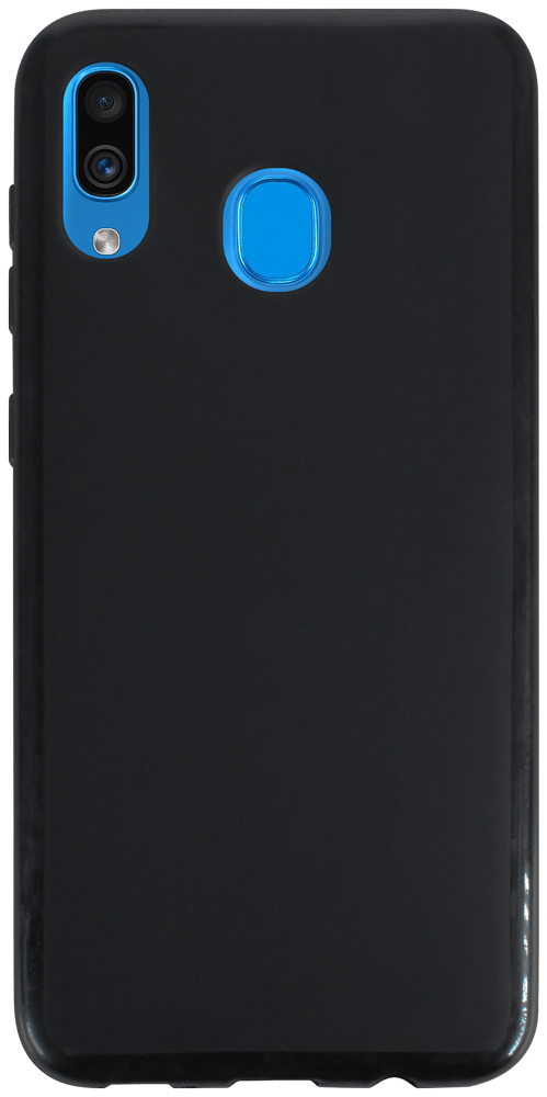 Samsung Galaxy A20 (SM-205) szilikon tok matt-fényes keret fekete
