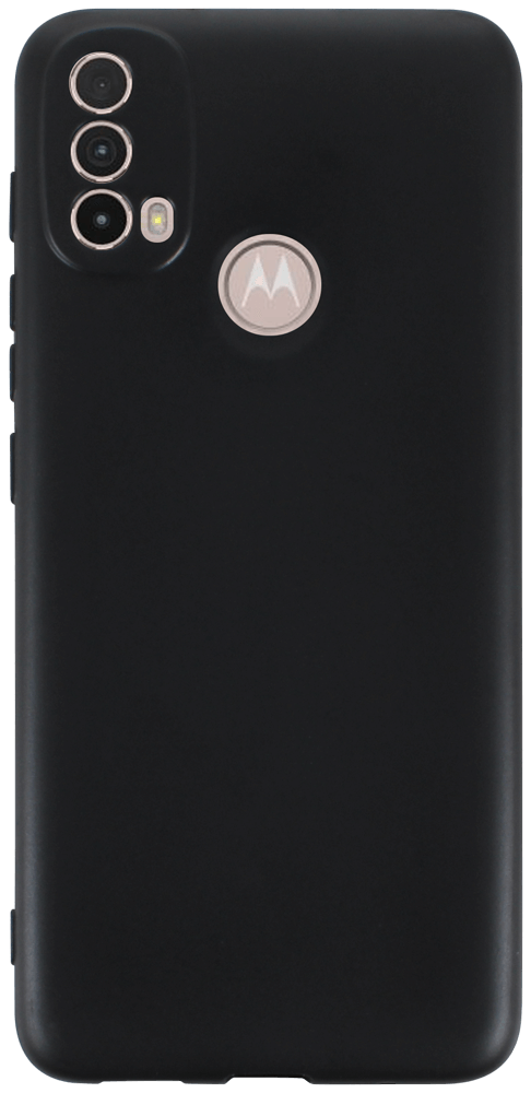 Motorola Moto E30 szilikon tok kameravédővel matt fekete