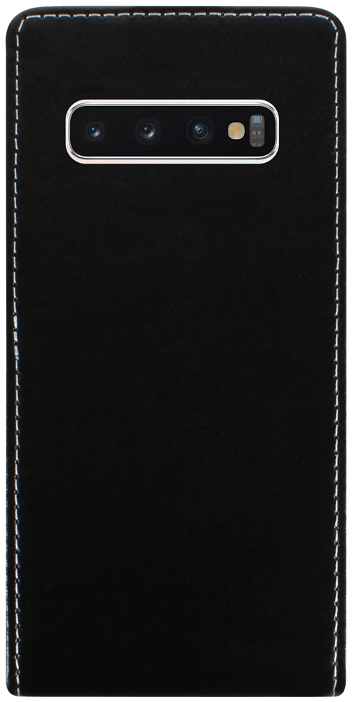 Samsung Galaxy S10 (SM-G973) lenyíló flipes bőrtok fekete