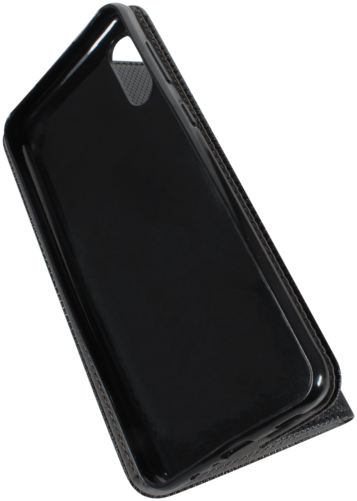 Samsung Galaxy A02 (SM-A022F) oldalra nyíló flipes bőrtok rombusz mintás fekete
