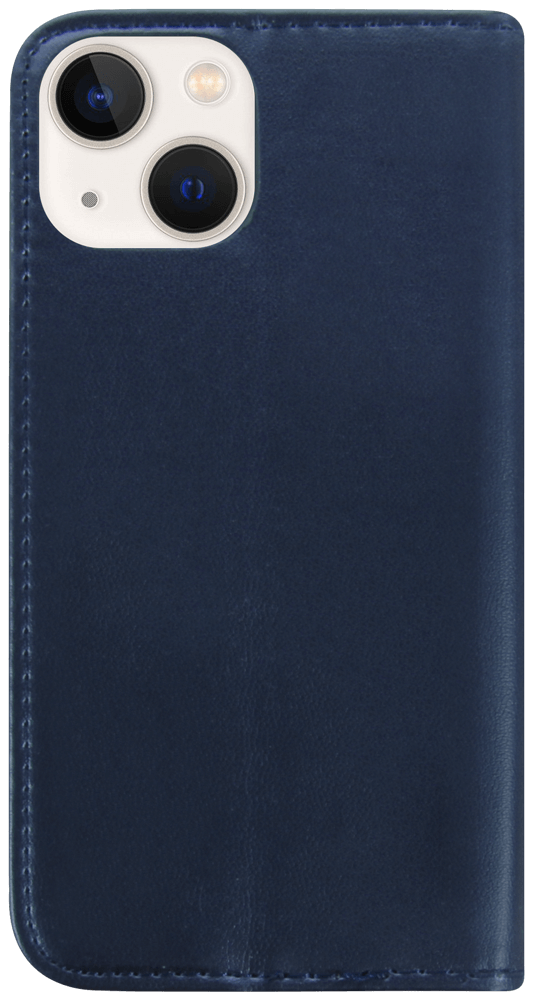 Apple iPhone 14 oldalra nyíló flipes bőrtok asztali tartó funkciós sötétkék