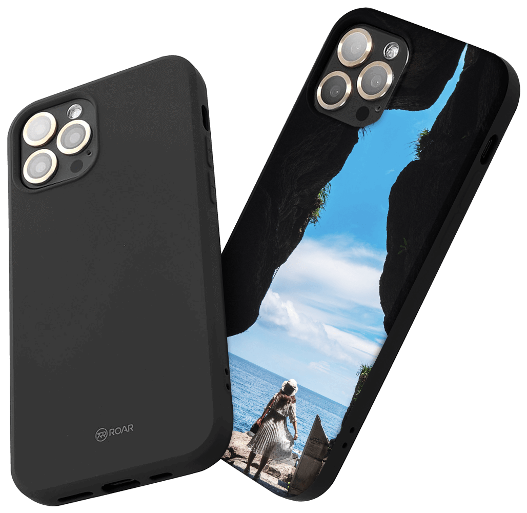 Huawei P40 Lite E szilikon tok gyári ROAR fekete