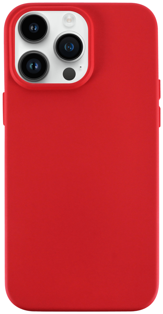 Apple iPhone 14 Pro Max szilikon tok matt piros