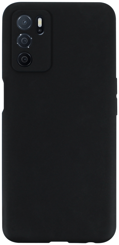 Oppo A16s szilikon tok kameravédővel matt fekete