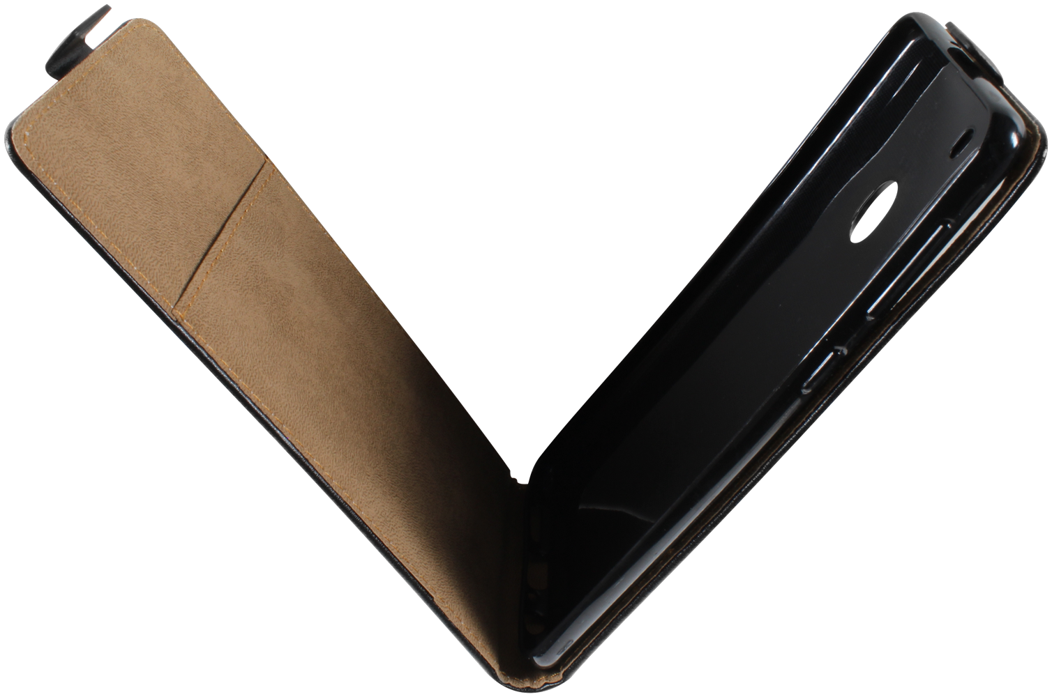 Samsung Galaxy A21 (SM-A210F) lenyíló flipes bőrtok fekete