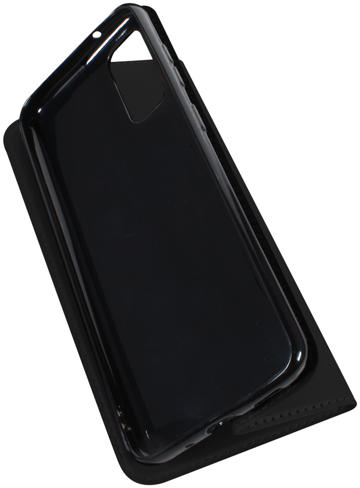 Samsung Galaxy S20 (SM-G980F) oldalra nyíló flipes bőrtok elől-hátul mágneses fekete