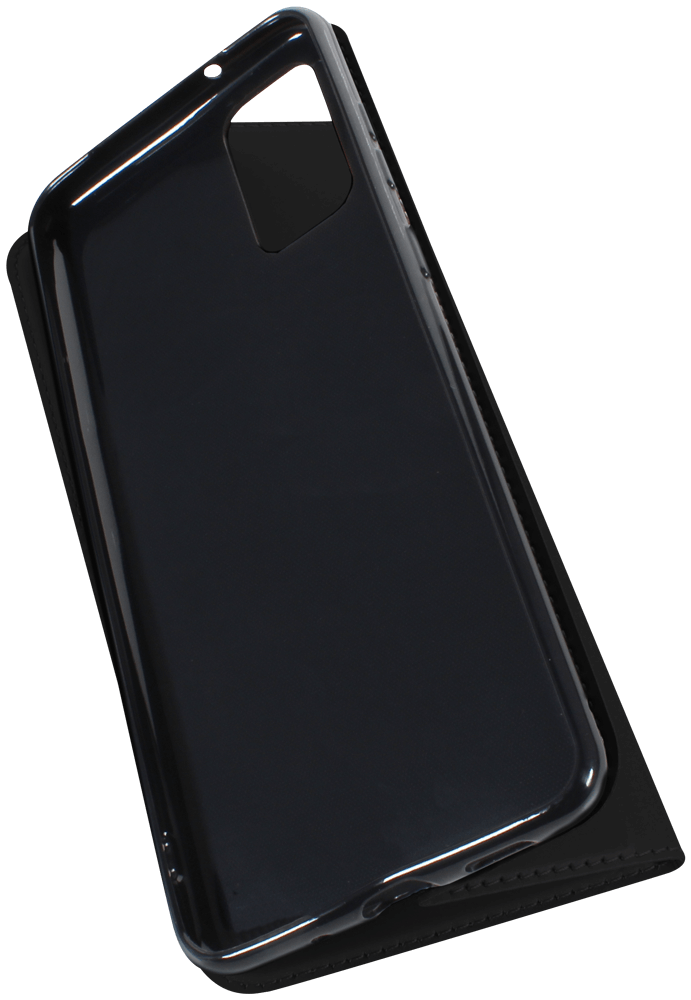 Samsung Galaxy S20 Plus (SM-G985F) oldalra nyíló flipes bőrtok elől-hátul mágneses fekete