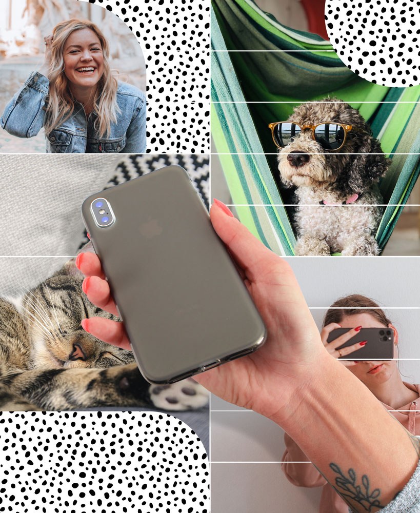 LG K8 2017 szilikon tok matt-fényes keret füstszínű