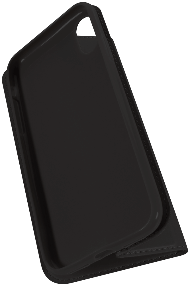 Apple iPhone XS oldalra nyíló flipes bőrtok elől-hátul mágneses fekete