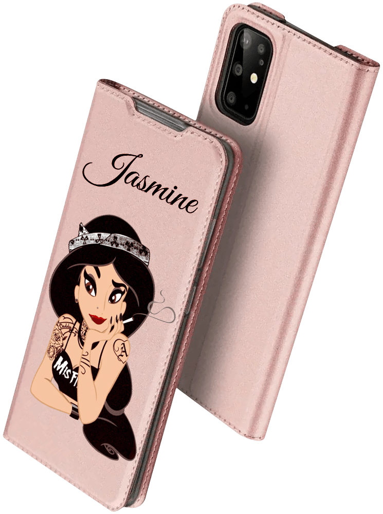 Apple iPhone XS Max oldalra nyíló flipes bőrtok elől-hátul mágneses rozéarany