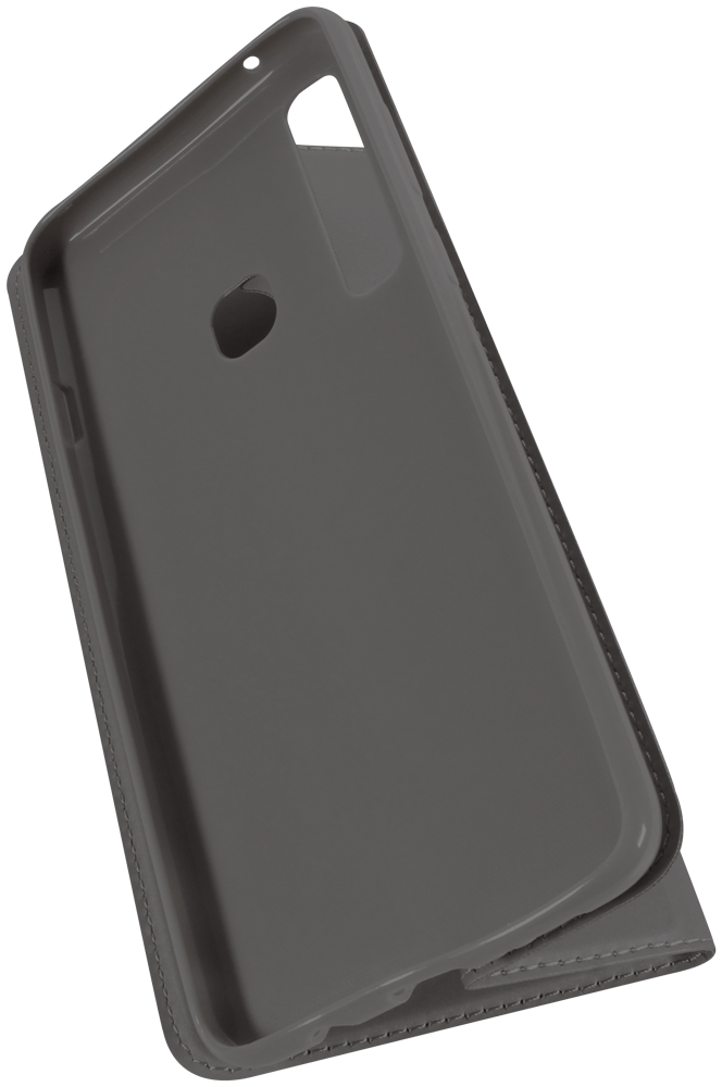Samsung Galaxy A9 2018 (SM-A920) oldalra nyíló flipes bőrtok elől-hátul mágneses szürke
