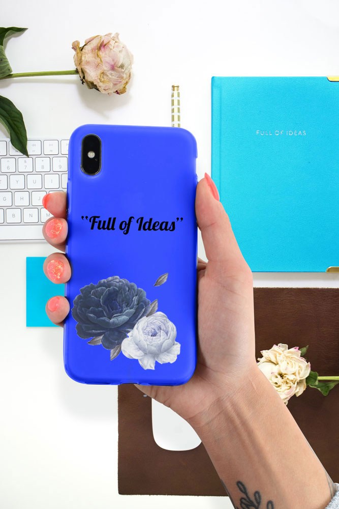 Samsung Galaxy A6 2018 Dual (A600) szilikon tok matt-fényes keret kék