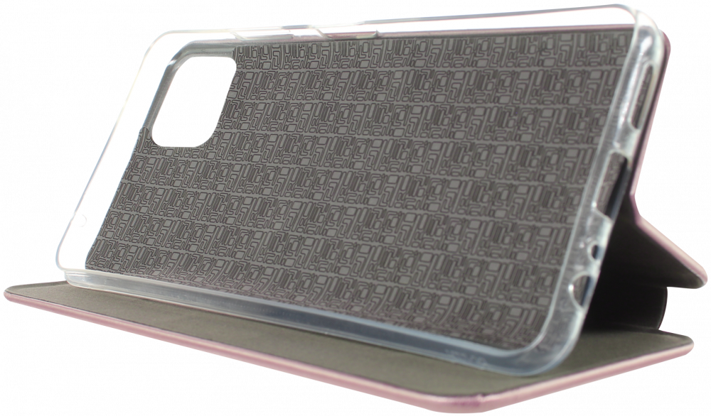 Samsung Galaxy A22 5G (SM-A226B) oldalra nyíló mágneses flipes bőrtok prémium minőség rozéarany
