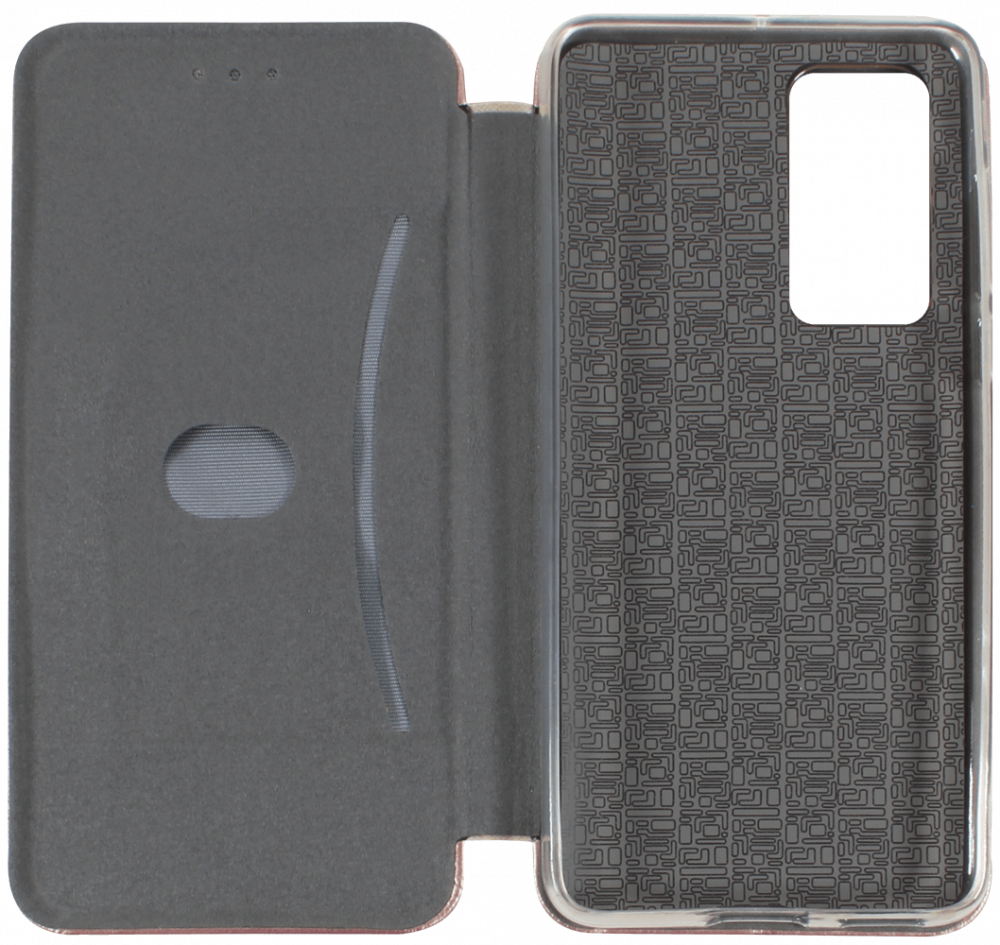 Huawei P40 Pro oldalra nyíló mágneses flipes bőrtok prémium minőség rozéarany