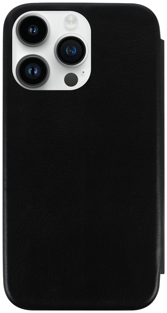 Apple iPhone 14 Pro Max oldalra nyíló mágneses flipes bőrtok prémium minőség fekete