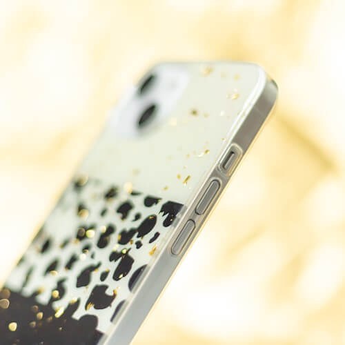 Apple iPhone 12 kemény hátlap Gold Glam Leopard