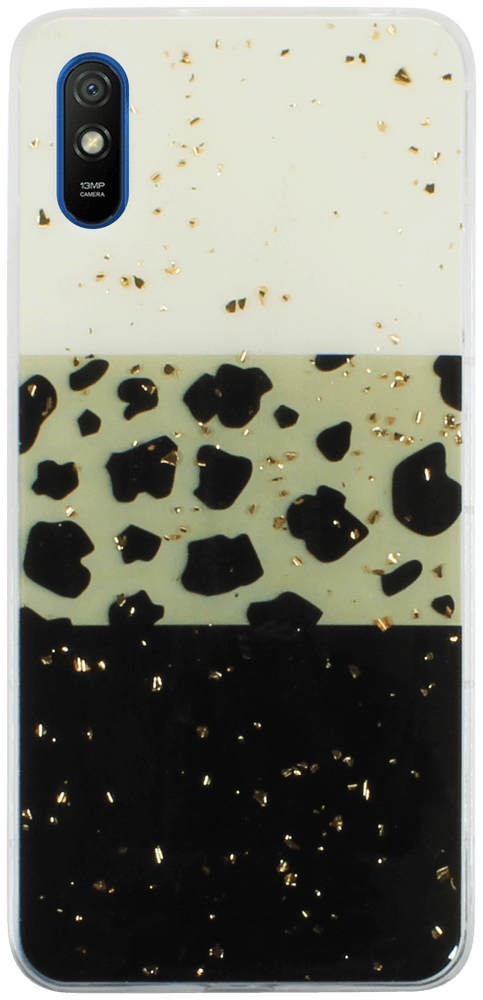 Xiaomi Redmi 9A kemény hátlap Gold Glam Leopard