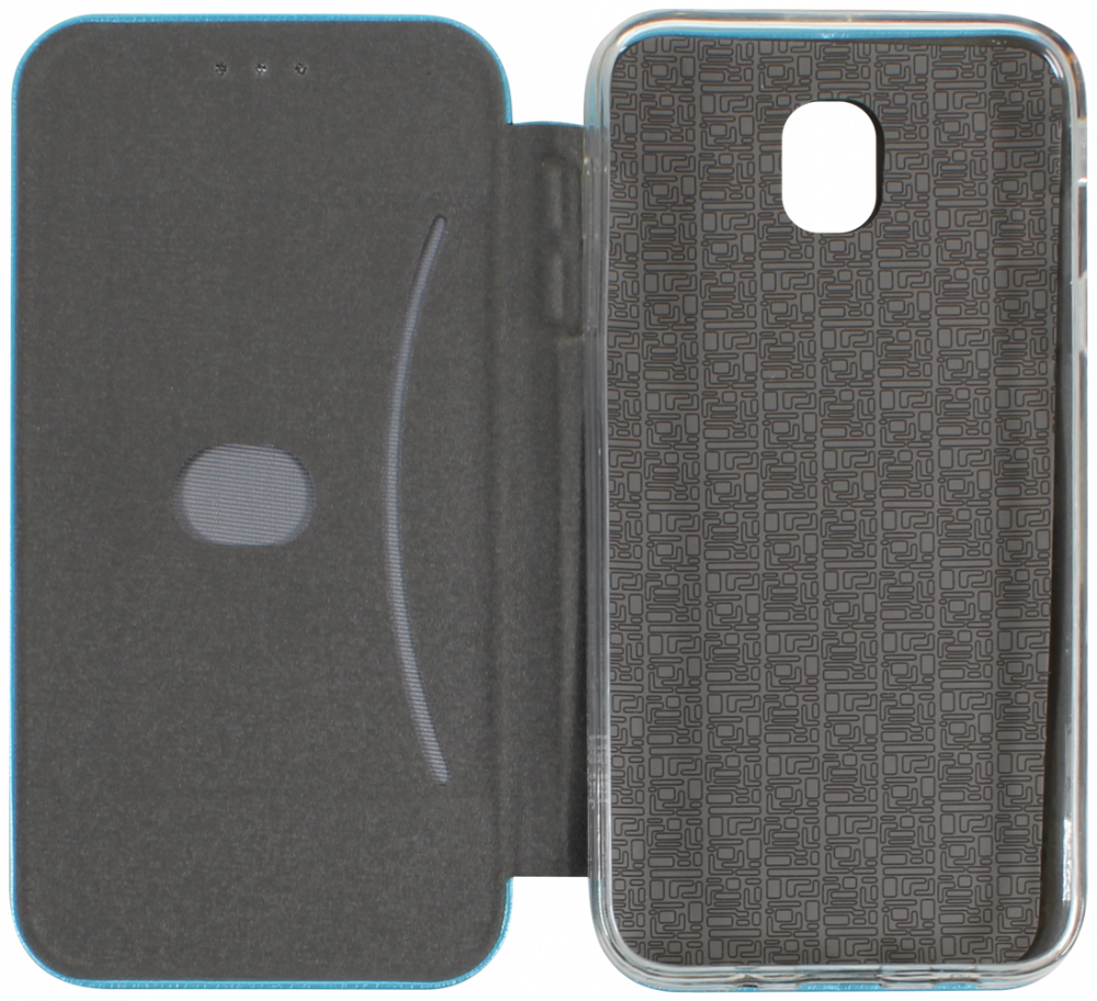 Samsung Galaxy J5 2017 (J530) oldalra nyíló mágneses flipes bőrtok prémium minőség világoskék