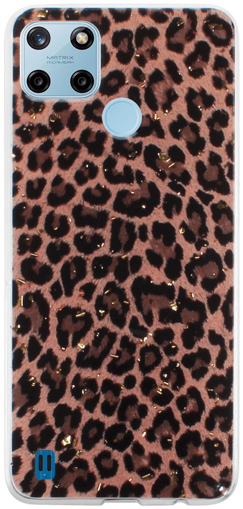 Realme C25Y kemény hátlap Gold Glam Leopard