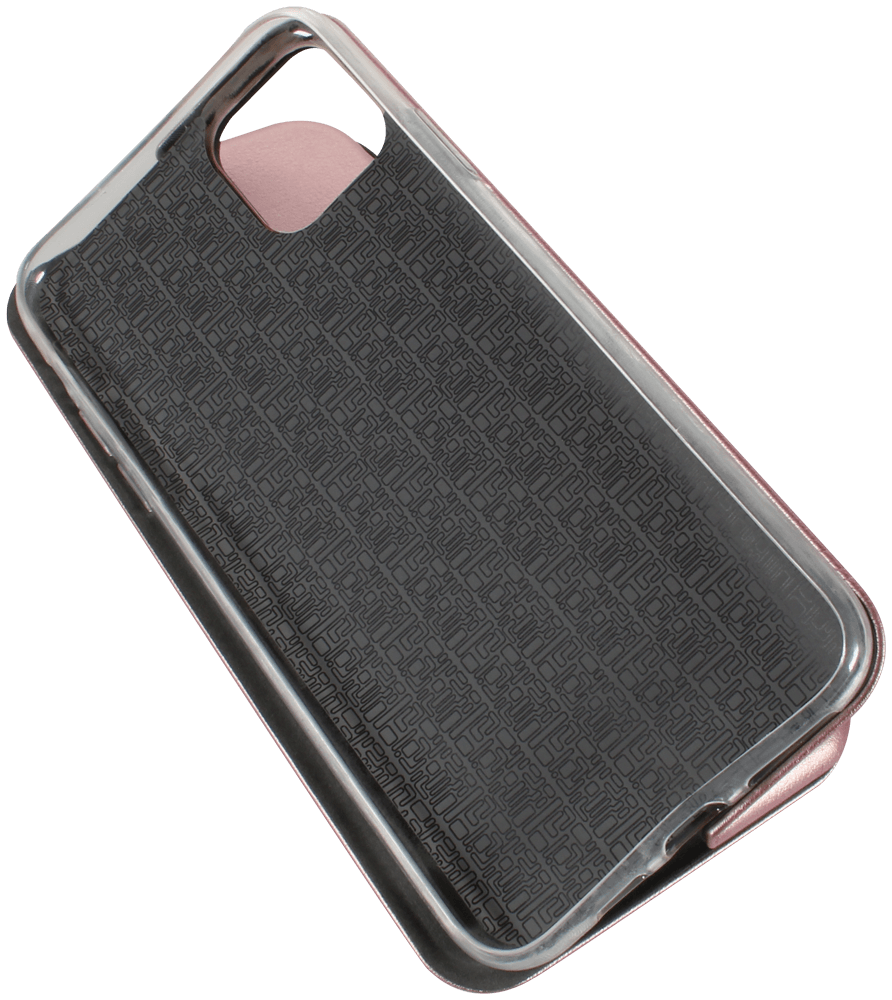 Apple iPhone 11 Pro Max oldalra nyíló mágneses flipes bőrtok prémium minőség rozéarany