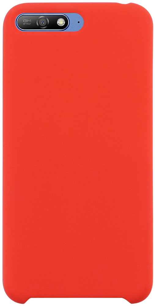 Huawei Y6 2018 kemény hátlap gumírozott piros