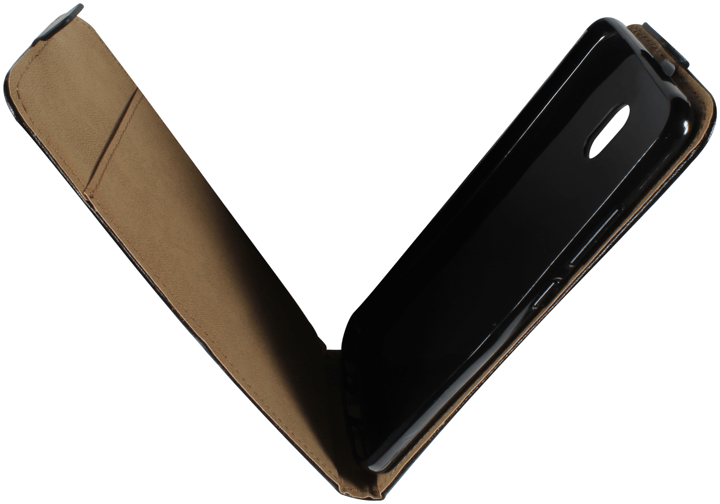 Xiaomi Redmi 8A lenyíló flipes bőrtok fekete