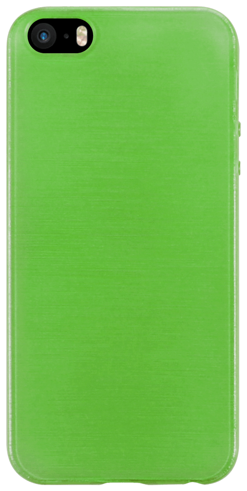 Apple iPhone SE (2016) szilikon tok szálcsiszolt mintás zöld
