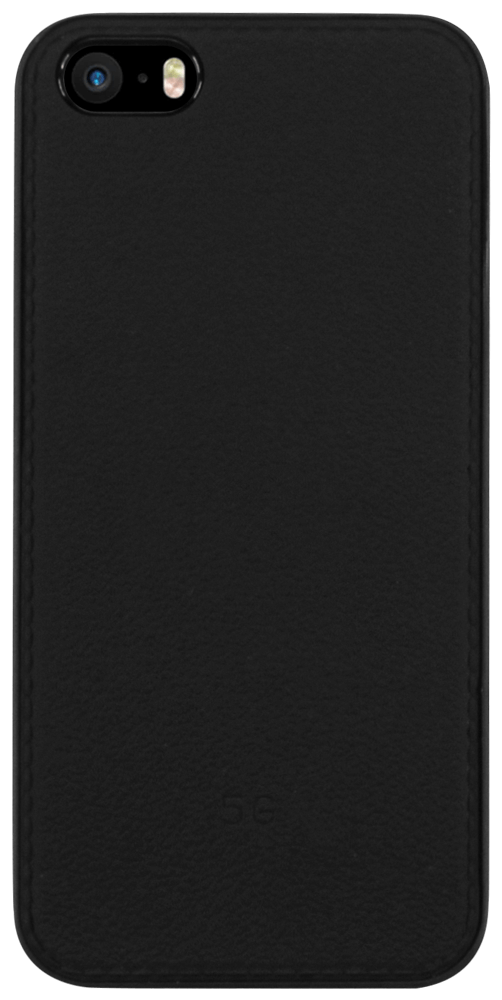Apple iPhone 5S kemény hátlap bőrhatású fekete
