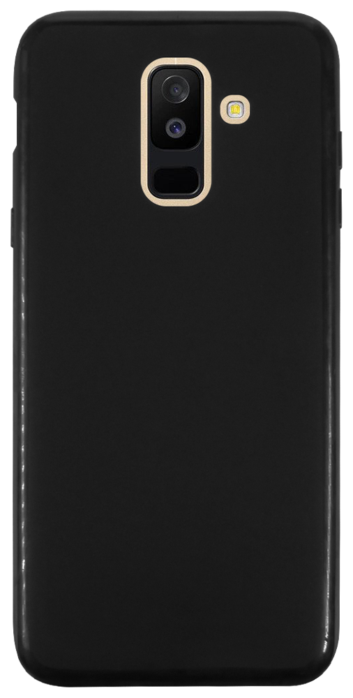 Samsung Galaxy A6 Plus 2018 Dual (A605) szilikon tok matt-fényes keret fekete