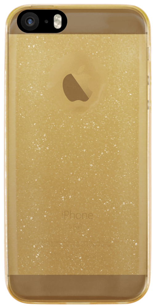 Apple iPhone SE (2016) szilikon tok csillogó arany