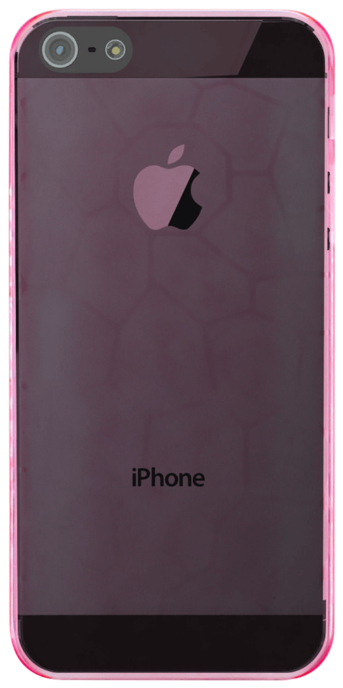 Apple iPhone 5 kemény hátlap átlátszó rózsaszín