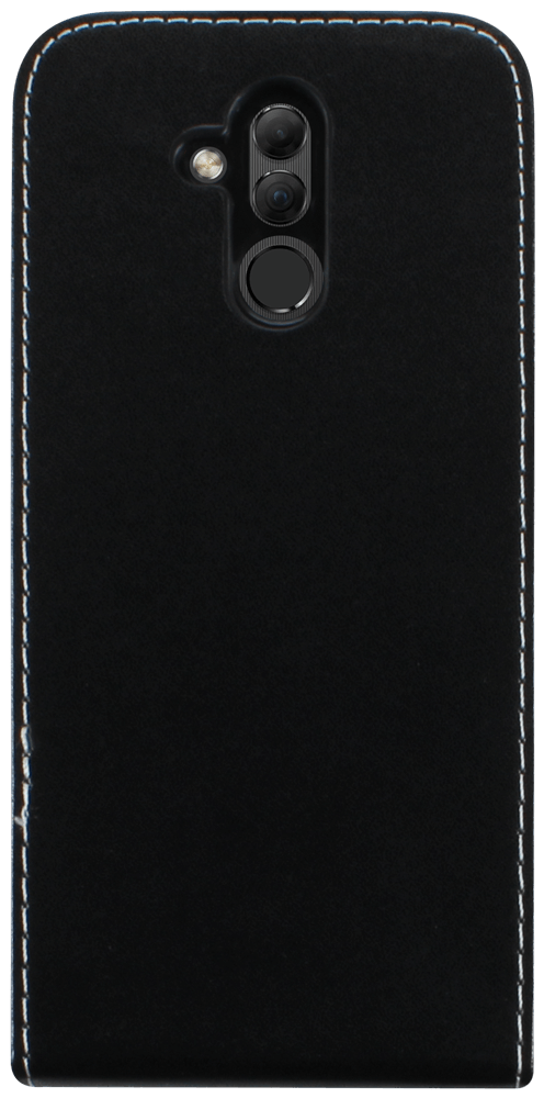 Huawei Mate 20 Lite lenyíló flipes bőrtok fekete