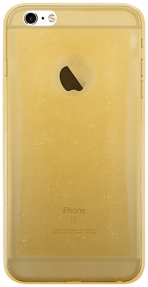Apple iPhone 6 Plus szilikon tok csillogó halvány narancssárga