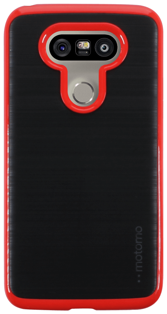 LG G5 Titan (H850) kemény hátlap gyári MOTOMO szálcsiszolt mintás fekete