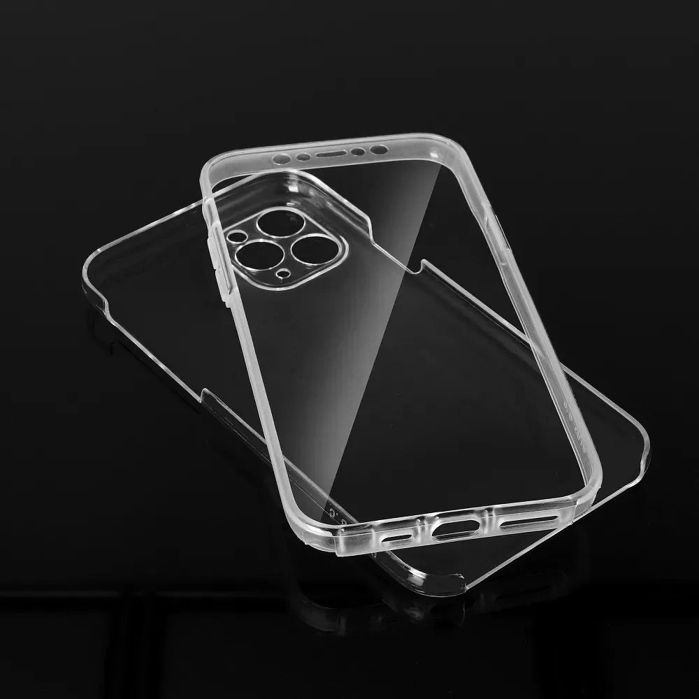 Apple iPhone 6S Plus kemény hátlap szilikon előlap 360 ° védelem átlátszó