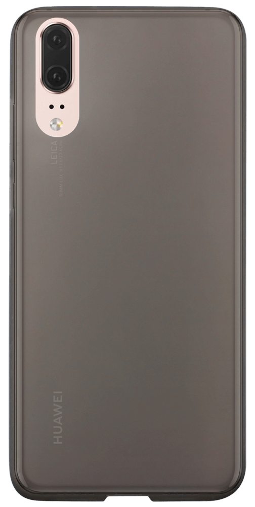 Huawei P20 szilikon tok matt-fényes keret füstszínű