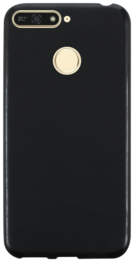 Huawei Honor 7A szilikon tok matt-fényes keret fekete