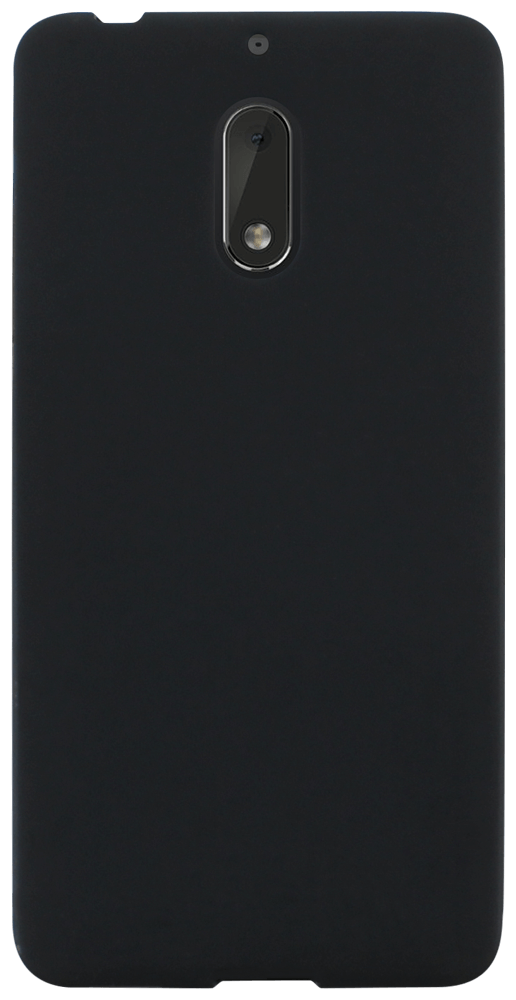 Nokia 6 szilikon tok matt-fényes keret fekete