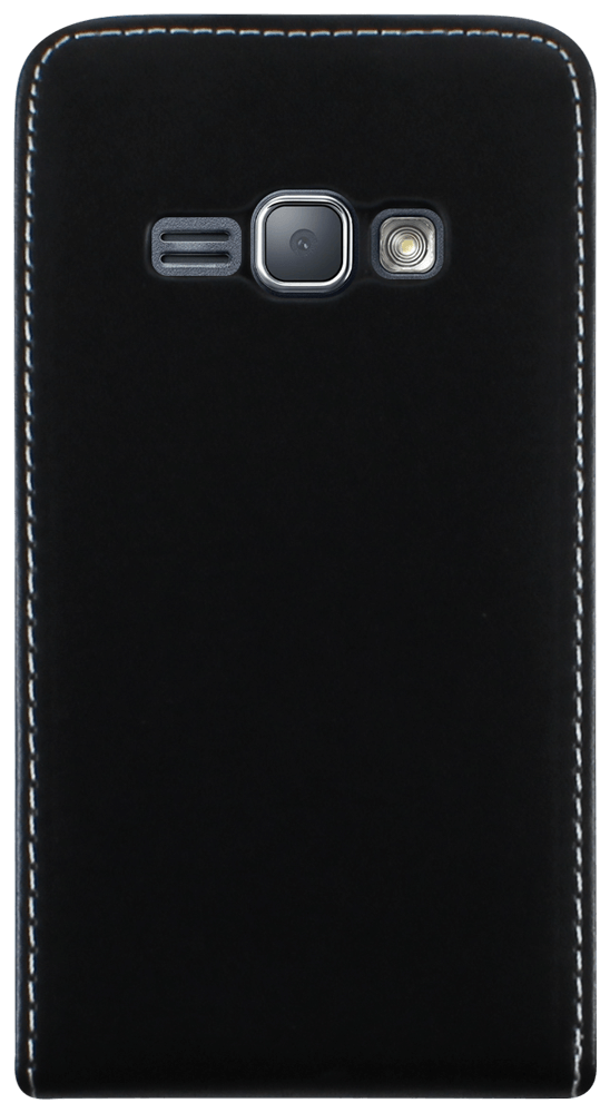 Samsung Galaxy J1 2016 (J120) lenyíló flipes bőrtok fekete