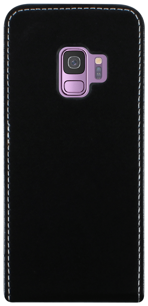 Samsung Galaxy S9 (G960) lenyíló flipes bőrtok fekete