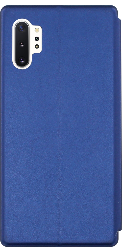 Samsung Galaxy Note 10 Plus oldalra nyíló mágneses flipes bőrtok prémium minőség sötétkék