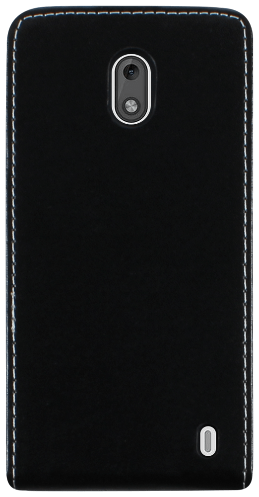 Nokia 2 lenyíló flipes bőrtok fekete
