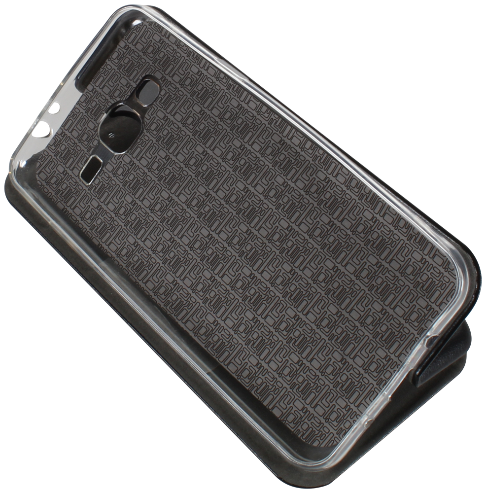 Samsung Galaxy J3 (J310) oldalra nyíló mágneses flipes bőrtok prémium minőség fekete