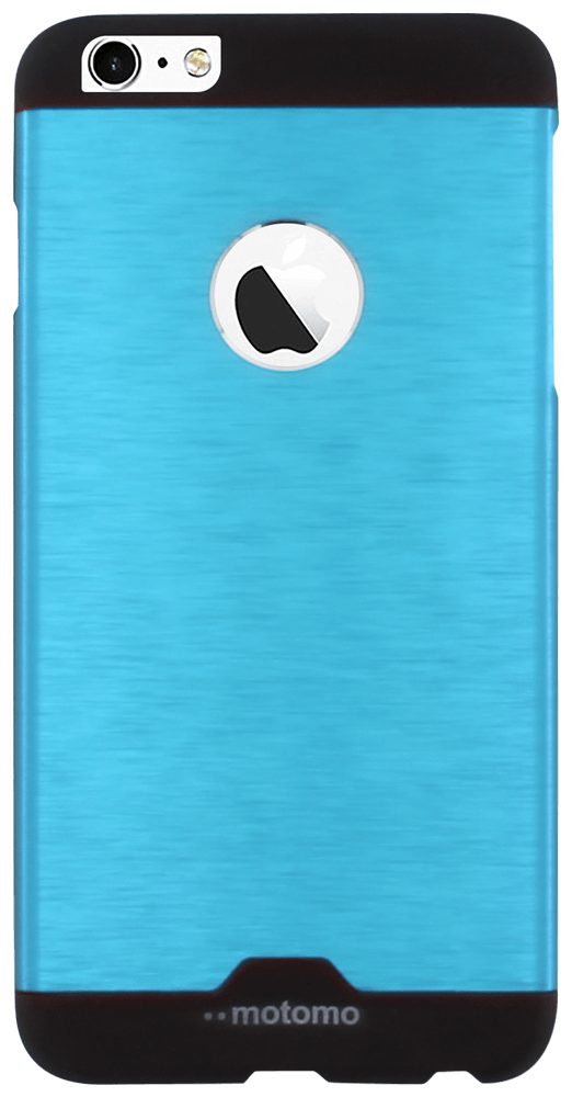 Apple iPhone 6S Plus kemény hátlap logó kihagyós alul-felül fekete sáv kék