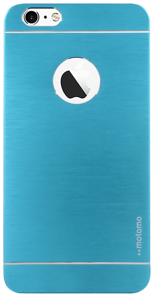 Apple iPhone 6S Plus kemény hátlap logó kihagyós szálcsiszolt mintás kék
