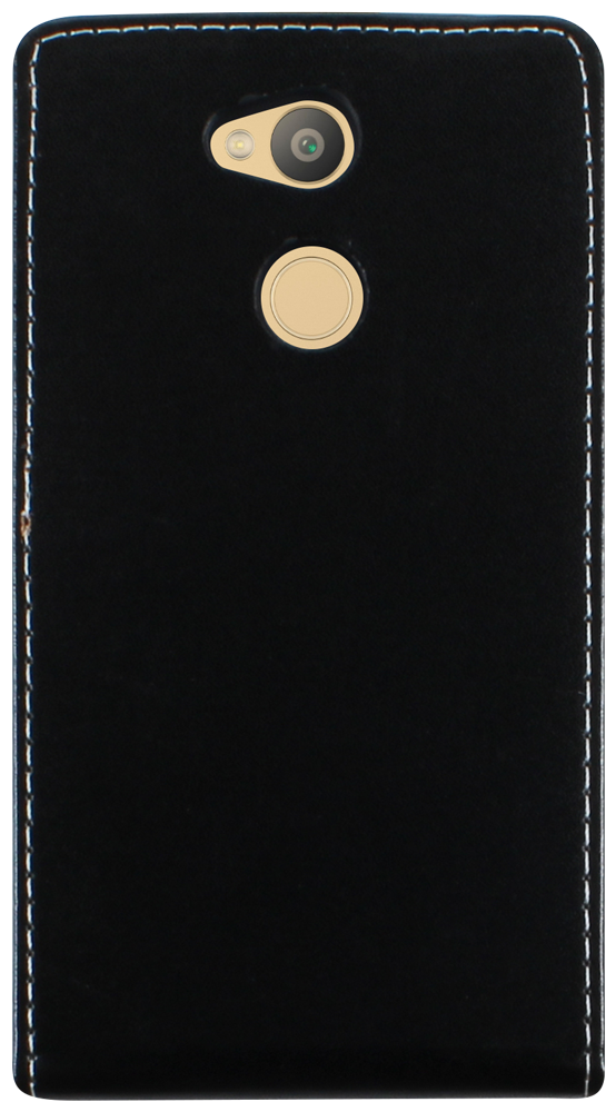 Sony Xperia L2 lenyíló flipes bőrtok fekete